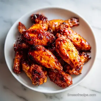 Oven Baked BBQ Chicken Wing Recipe with Honey Glaze for 5 Servings