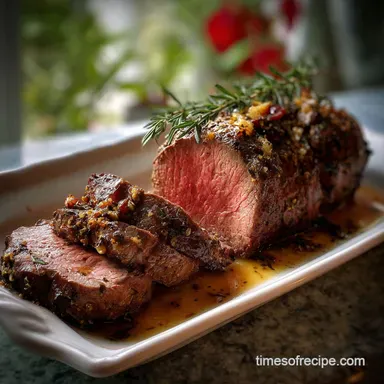 Beef Tenderloin Recipes Oven: Perfect Medium-Rare Finish Recipe Card