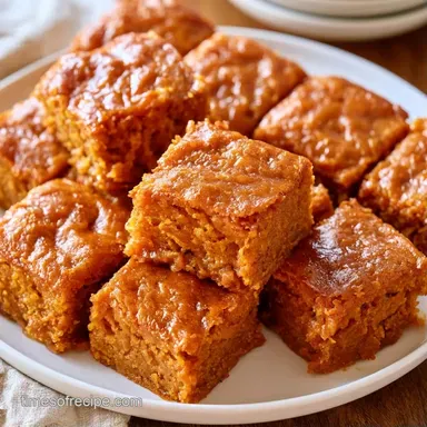 Pumpkin Bars in 50 Minutes: Tender Recipe Card
