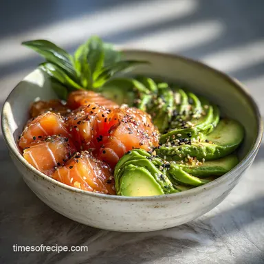 PCOS Friendly Recipe with Salmon and Avocado in 18 Minutes Recipe Card