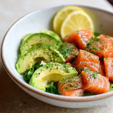 PCOS Friendly Recipe with Salmon and Avocado in 18 Minutes