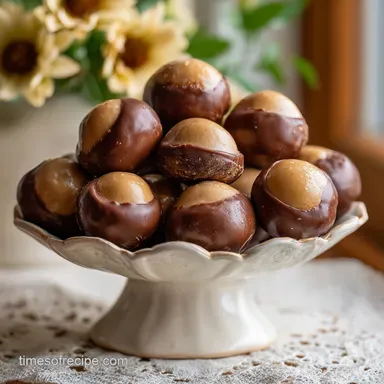 Peanut Butter Buckeyes No-Bake Recipe Card