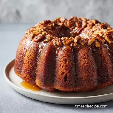 Pecan Upside Down Bundt Cake Recipe Ready in 70 Minutes Recipe Card