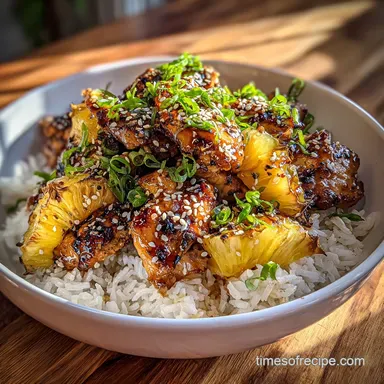 Pineapple Teriyaki Chicken for 4 Servings Recipe Card
