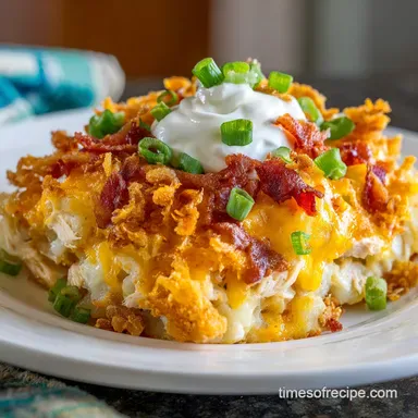 Potato Ranch Chicken Casserole for 6 Servings Recipe Card