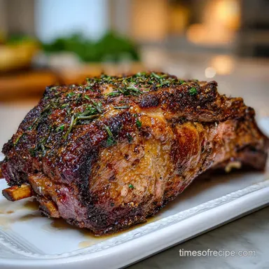 Prime Rib Recipe: Slow Roasted Oven Finish Recipe Card