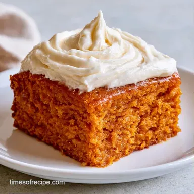 Pumpkin Cake for 12 Servings Recipe Card
