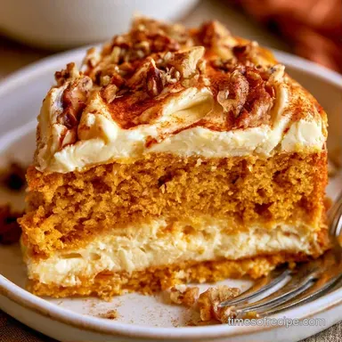Pumpkin Cheesecake Cake Recipe for 12 Recipe Card