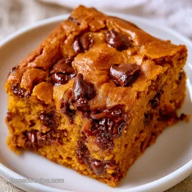 Pumpkin Chocolate Chip Bars in 40 Minutes Recipe Card