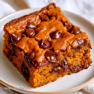 Pumpkin Chocolate Chip Bars in 40 Minutes