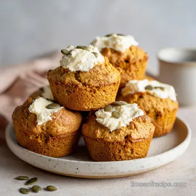 Pumpkin Cream Cheese Muffins Baked in 35 Minutes Recipe Card