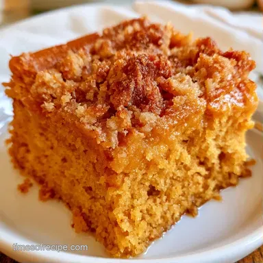 Pumpkin Dump Cake with Condensed Milk Recipe Card