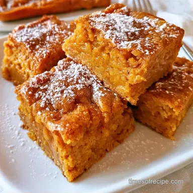 Pumpkin Pie Spice Bars with Shortbread Recipe Card