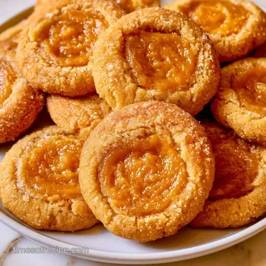 Pumpkin Pie Thumbprint Cookies in 25 Min Recipe Card