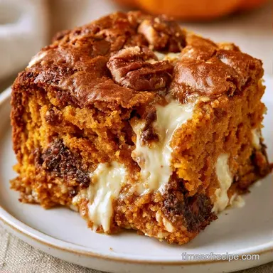 Fudgy Pumpkin White Chocolate Blondies Recipe Card