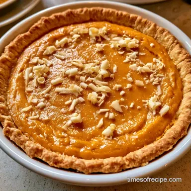 Pumpkin White Chocolate Pie for 8 Slices Recipe Card