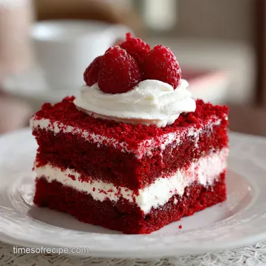 Red Velvet Poke Cake: Creamy Cheesecake Pudding Soak (15 Servings) Recipe Card