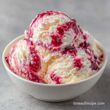 Rhubarb Jam Ice Cream: Freezer-Friendly