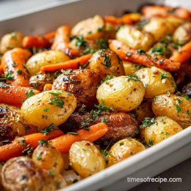 Sheet Pan Roasted Potatoes Beans Oven-Only Crispy Recipe Card