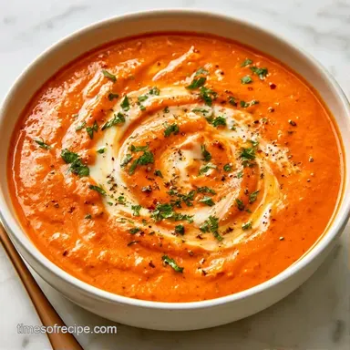 Roasted Red Pepper and Gouda Soup: Creamy Recipe Card