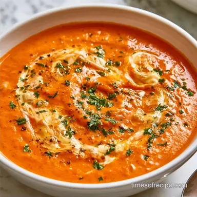 Roasted Red Pepper and Gouda Soup: Creamy