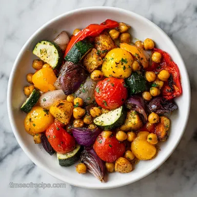 Roasted Vegetable Medley in 40 Minutes for 4 Servings Recipe Card