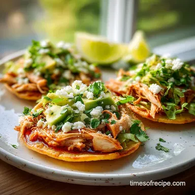 Rotisserie Chicken Tostadas Recipe for 4 Servings