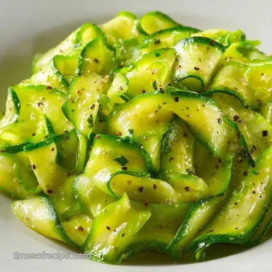 Saut&eacute;ed Zucchini Ribbons in 15 Minutes Recipe Card