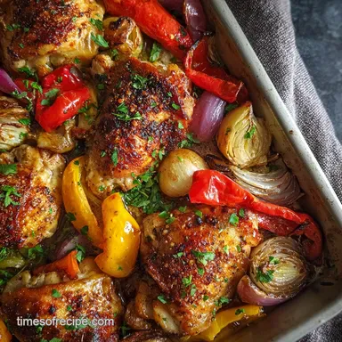Easiest Sheet Pan Chicken Dinner in 40 Minutes Recipe Card