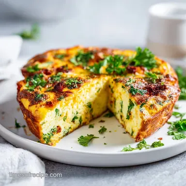 Sheet Pan Frittata for 10 Servings Recipe Card