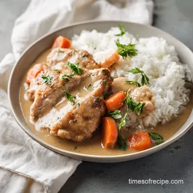 Slow Cooker Chicken and Gravy for 6 Servings