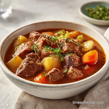 Slow Cooker Poor Mans Stew for 6 Servings | Tender and Savory