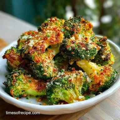 Smashed Broccoli Recipe | Crispy Parmesan Recipe Card