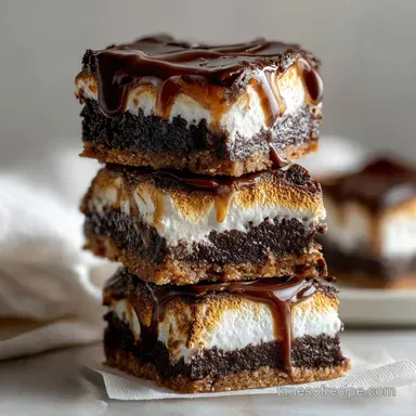 Smores Brownie Bars: Crispy Baked