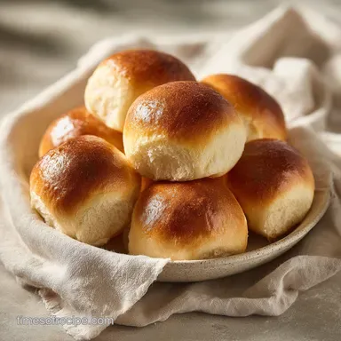 Homemade Dinner Rolls for 15 Servings Recipe Card