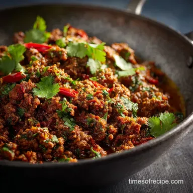 Ground Lamb Dishes: Ultimate Spiced Keema Ready in Under an Hour Recipe Card