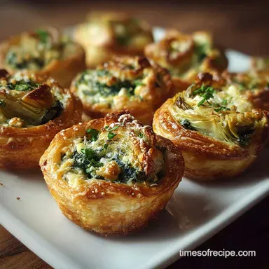 Appetizer Recipe with Spinach and Artichoke: Crispy Baked Bites in 40 Minutes Recipe Card