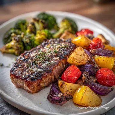 Galentine's and Valentine's Day Dinner Recipe with Steak and Roasted Vegetables: Pan-Seared