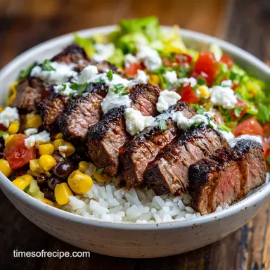 Steak Burrito Bowl with Lime Rice in 35 Min