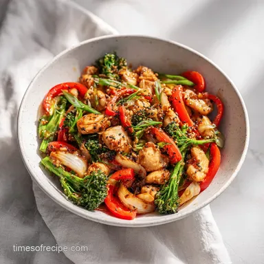 Irresistible Thai Peanut Chicken Stir-Fry for 4 Servings Recipe Card