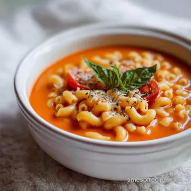 Tomato Soup Mac and Cheese Made with Pantry Staples Ready in 20 Minutes Recipe Card