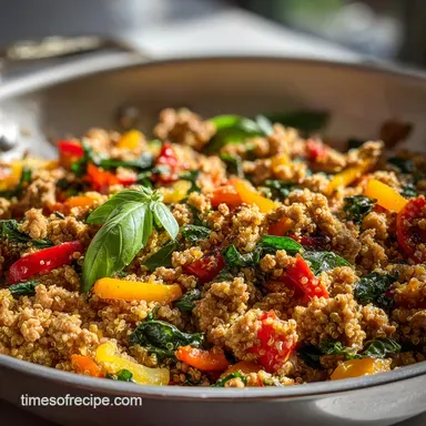 Turkey Quinoa Skillet One-Pot Ready in 30 Min Recipe Card