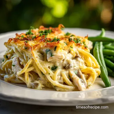 Turkey Tetrazzini with Egg Noodles Recipe Recipe Card