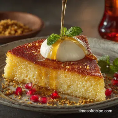 Turkish Cuisine Desserts: Classic Şekerpare, The Sweet Semolina Dream Recipe Card