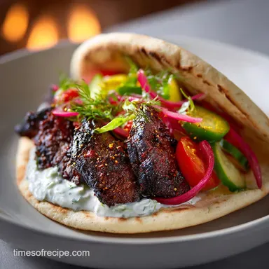 Greek Steak Gyros for 4 Servings