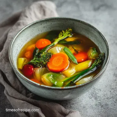 Vegetable Broth Recipe in 110 Minutes for 12 Servings Recipe Card