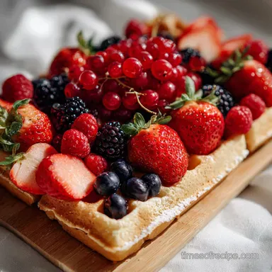 Valentine s Day Waffle Board with Fresh Berries: Shatteringly Crisp! Recipe Card