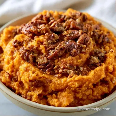 Creamy Vegan Sweet Potato Casserole Recipe Card