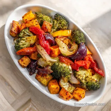 Veggie Dinner Dish with Roasted Vegetables for 4 Servings