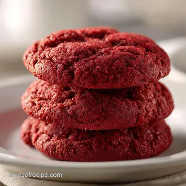 Red Velvet Cookies Recipe in 1 Hour 30 Minutes Recipe Card